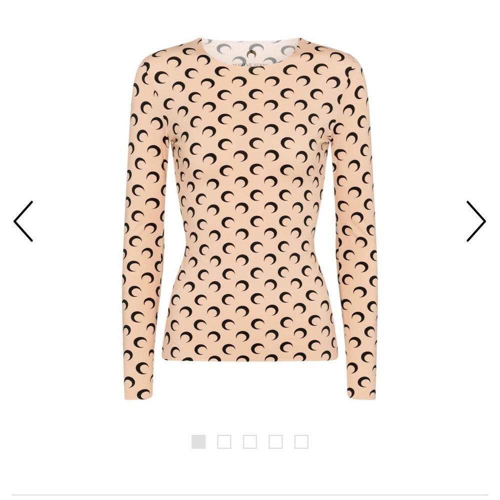 Marine Serre printed stretch jersey top